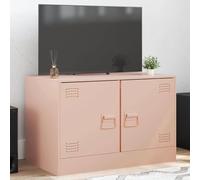 BOWEKAM Mobiletto TV in acciaio rosa 67 x 39 x 44 cm