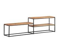 BOWEKAM Mobiletto TV in legno massello di acacia 180 x 30 x 50 cm