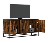 BOWEKAM Mobiletto TV in rovere fumé 100 x 35 x 50 cm, legno e metallo