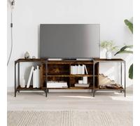 BOWEKAM Mobiletto TV in rovere fumé 153 x 37 x 50 cm in legno ingegnerizzato