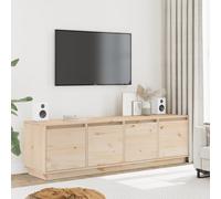 BOWEKAM Mobiletto TV per casa e giardino, 156 x 37 x 45 cm, in legno massello di pino
