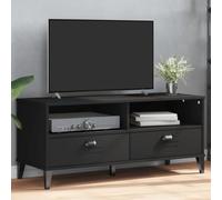 BOWEKAM Mobiletto TV VIKEN per casa e giardino, in legno ingegnerizzato, colore: nero