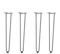 BOWEKAM Mobili, accessori da tavolo, gambe da tavolo, gambe per tavolo a forcina, 4 pezzi, in acciaio naturale, 72 cm, in acciaio massiccio
