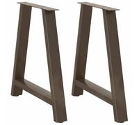 BOWEKAM Mobili, accessori da tavolo, gambe del tavolo, gambe del tavolino da caffè a forma di A, 2 pezzi 80 x (72-73) cm in acciaio