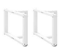 BOWEKAM Mobili, accessori da tavolo, gambe del tavolo, gambe del tavolino da caffè, a forma di T, 2 pezzi, bianco, 70 x 25 x (42-43) cm in acciaio