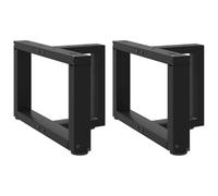 BOWEKAM Mobili, accessori da tavolo, gambe del tavolo, gambe del tavolino da caffè, a forma di T, 2 pezzi, nero, 50 x 25 x (30-31) cm in acciaio