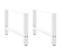 BOWEKAM Mobili, accessori da tavolo, gambe del tavolo, gambe del tavolino da caffè, bianco, 2 pezzi 70 x (42-43) cm acciaio