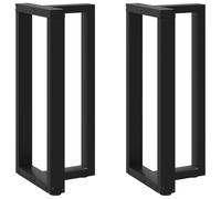 BOWEKAM Mobili, accessori da tavolo, gambe del tavolo, gambe del tavolo da bar, a forma di T, 2 pezzi, nero, 50 x 35 x (90-91) cm in acciaio