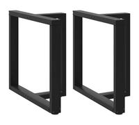 BOWEKAM Mobili, accessori da tavolo, gambe del tavolo, gambe del tavolo da pranzo a forma di T, 2 pezzi, nero, 80 x 35 x (72-73) cm in acciaio