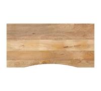 BOWEKAM Mobili, accessori da tavolo, piani da tavolo, piano da scrivania con curva, 110 x 60 x 2,5 cm, in legno massello di mango grezzo