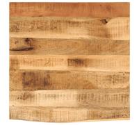 BOWEKAM Mobili,Accessori Tavolo,Piani Tavolo,Piano Tavolo 80x80x3.8 cm Live Edge Legno Massello Ruvido Mango
