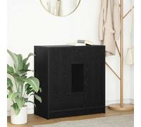 BOWEKAM Mobili,Armadi & Deposito,Buffet & Credenze,Credenza con Cassetti e Ante Rovere Nero 70.5x34x74.5 cm