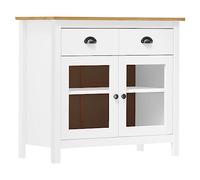 BOWEKAM Mobili,Armadi & Deposito,Buffet & Credenze,Credenza Hill Bianco 90x40x80 cm Legno di pino massello