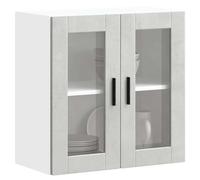 BOWEKAM Mobili,Armadi e stoccaggio,Armadi da cucina,Armadio da cucina con porta in vetro Porto Concrete Grey