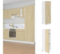 BOWEKAM Mobili,Armadi e stoccaggio,Armadi da cucina,Armadio frigorifero Lyon Rovere Sonoma 60x57x207 cm Legno ingegnerizzato