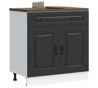 BOWEKAM Mobili,Armadi e stoccaggio,Armadi da cucina,Base da cucina Kalmar Nero Legno Ingegnerizzato