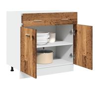 BOWEKAM Mobili,Armadi e stoccaggio,Armadi da cucina,Cassettiera Lione Legno vecchio 80x46x81,5 cm Legno ingegnerizzato
