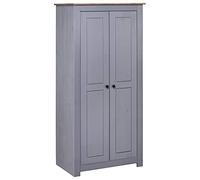 BOWEKAM Mobili, armadi e stoccaggio, armadi e armadi, armadio grigio 80 x 50 x 171,5 cm in pino massiccio gamma Panama