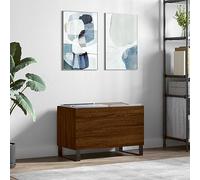 BOWEKAM Mobili,Armadi e stoccaggio,Armadi e rack di archiviazione multimediale,Armadio per dischi Rovere marrone 74,5x38x48 cm Legno ingegnerizzato