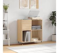 BOWEKAM Mobili,Armadi e stoccaggio,Armadi e rack di archiviazione multimediale,Record Cabinet Sonoma Oak 84.5x38x89 cm Legno ingegnerizzato