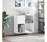 BOWEKAM Mobili,Armadi e stoccaggio,Armadi e rack di archiviazione multimediali,Armadio per dischi bianco 84,5x38x89 cm Legno ingegnerizzato