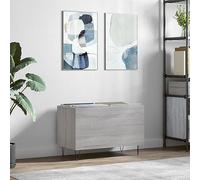 BOWEKAM Mobili,Armadi e stoccaggio,Armadi e rack di archiviazione multimediali,Armadio per dischi grigio Sonoma 74.5x38x48 cm Legno ingegnerizzato