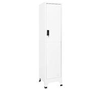 BOWEKAM Mobili,Armadi e stoccaggio,Armadietti e armadietti,Armadietto bianco 38x45x180 cm Acciaio