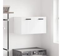 BOWEKAM Mobili,Armadi e stoccaggio,Armadietti e armadietti,Armadietto da parete bianco lucido 60x36.5x35 cm Legno ingegnerizzato