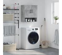 BOWEKAM Mobili,Armadi e stoccaggio,Armadietti e armadietti,Armadio a muro Grigio cemento 60x31x70 cm Legno ingegnerizzato