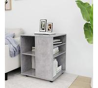 BOWEKAM Mobili,Armadi e stoccaggio,Armadietti e armadietti,Rolling Cabinet Concrete Grey 60x53x72 cm Legno ingegnerizzato
