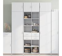 BOWEKAM Mobili,Armadi e stoccaggio,Buffet & Credenze,Armadietto di stoccaggio Bianco 70x42.5x225 cm Legno ingegnerizzato