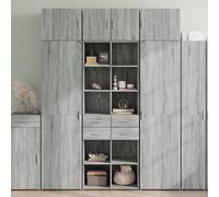 BOWEKAM Mobili,Armadi e stoccaggio,Buffet & Credenze,Armadietto di stoccaggio Grigio Sonoma 70x42.5x225 cm Legno Ingegnerizzato