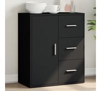 BOWEKAM Mobili,Armadi e stoccaggio,Buffet & Credenze,Credenza Nero 60x31x70 cm Legno Ingegnerizzato
