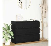 BOWEKAM Mobili,Armadi e stoccaggio,Buffet & Credenze,Credenza Rovere Nero 100x35x76 cm Legno Ingegnerizzato