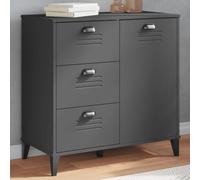 BOWEKAM Mobili,Armadi e stoccaggio,Buffet & Credenze,Credenza VIKEN Grigio Antracite 80x40x80 cm Legno Ingegnerizzato