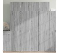 BOWEKAM Mobili,Armadi e stoccaggio,Buffet e credenze,Armadietto di stoccaggio grigio Sonoma 80x42.5x225 cm Legno ingegnerizzato