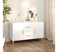 BOWEKAM Mobili,Armadi e stoccaggio,Buffet e credenze,Credenza Bianco 100x36x60 cm Legno Ingegnerizzato