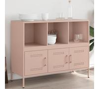 BOWEKAM Mobili,Armadi e stoccaggio,Buffet e credenze,Credenza Rosa 100.5x39x79 cm Acciaio