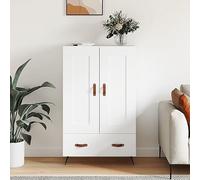 BOWEKAM Mobili,Armadi e stoccaggio,Buffet e credenze,Highboard Bianco 69.5x31x115 cm Legno Ingegnerizzato