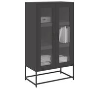 BOWEKAM Mobili,Armadi e stoccaggio,Buffet e credenze,Highboard Nero 68x39x123 cm Acciaio