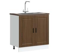 BOWEKAM Mobili, armadi e stoccaggio, mobili da cucina, base per lavello Rovere marrone Porto 80 x 46 x 81,5 cmLegno ingegnerizzato