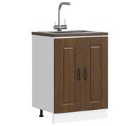 BOWEKAM Mobili,Armadi e stoccaggio,Mobili da cucina,Mobile base lavello Kalmar rovere marrone 60x46x81,5 cm Legno ingegnerizzato