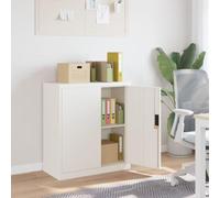 BOWEKAM Mobili,Armadi e stoccaggio,Schedari,Schedario Bianco 79x40x90 cm Acciaio