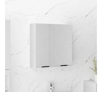 BOWEKAM Mobili,Armadi e stoccaggio,Unità di vanità,Unità di vanità del bagno,Armadio a specchio da bagno Bianco 64x20x67 cm