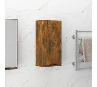 BOWEKAM Mobili,Armadi e stoccaggio,Unità di vanità,Unità di vanità del bagno,Armadio da bagno a parete rovere fumé 32x20x67 cm