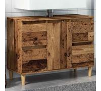 BOWEKAM Mobili,Armadi e stoccaggio,Unità di vanità,Unità di vanità del bagno,Mobile lavello Legno antico 80x33x60 cm Legno ingegnerizzato