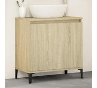 BOWEKAM Mobili,Armadi e stoccaggio,Unità di vanità,Unità di vanità del bagno,Mobile lavello Rovere Sonoma 58x33x60 cm Legno ingegnerizzato