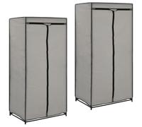 BOWEKAM Mobili,Armadi & Stoccaggio,Armadi & Armadi,Armadi 2 pz Grigio 75x50x160 cm
