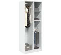 BOWEKAM Mobili,Armadi & Stoccaggio,Armadi & Armadi,Armadio Bianco 80x50x200 cm Legno Ingegnerizzato