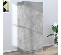 BOWEKAM Mobili,Armadi & Stoccaggio,Armadi & Armadi,Armadio Grigio Cemento 80x52x180 cm Legno Ingegnerizzato